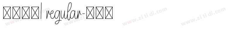汉真广标1 regular字体转换